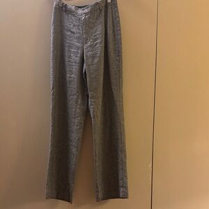 Banana Republic Women’s Gray Linen/Silk Blend Pants Side Stitching Size 0